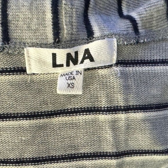 LNA Striped Open Front Cardigan Women XS EUC Slit Long Sleeve Stretch Sweater - Picture 10 of 16